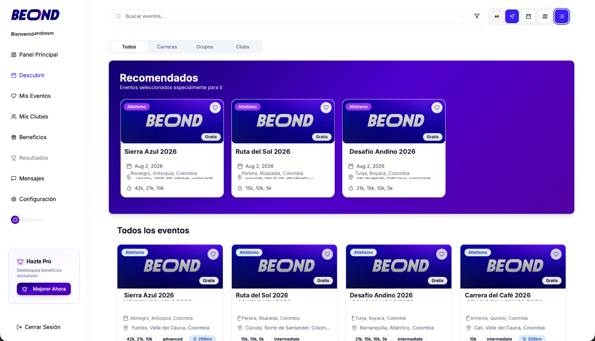 BEOND interface preview